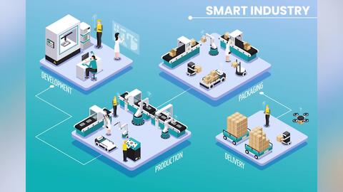 创意2.5D立体插画 科技信息科研工作场景的AI矢量图素材模板与应用服务